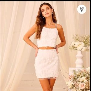 Bachelorette Lulus Lace-Up Two Piece Dress